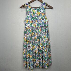 Judy Lynn Dress Girls 10 Tulip Dress‎ Spring Pink Purple Pleated Cottagecore